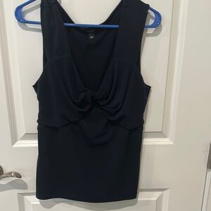 Ann Taylor Navy Blue Sleeveless Top Size Large